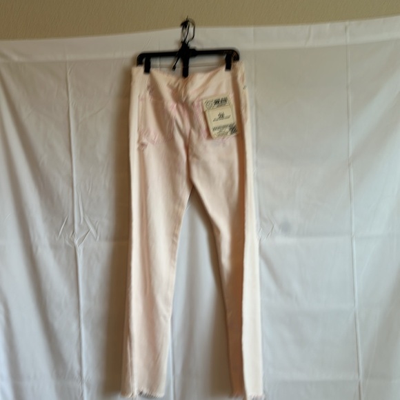 SER.O.YA. Women Pink Distressed Low-Rise Straight Split Jeans Pants. Size 29 - Picture 2 of 9